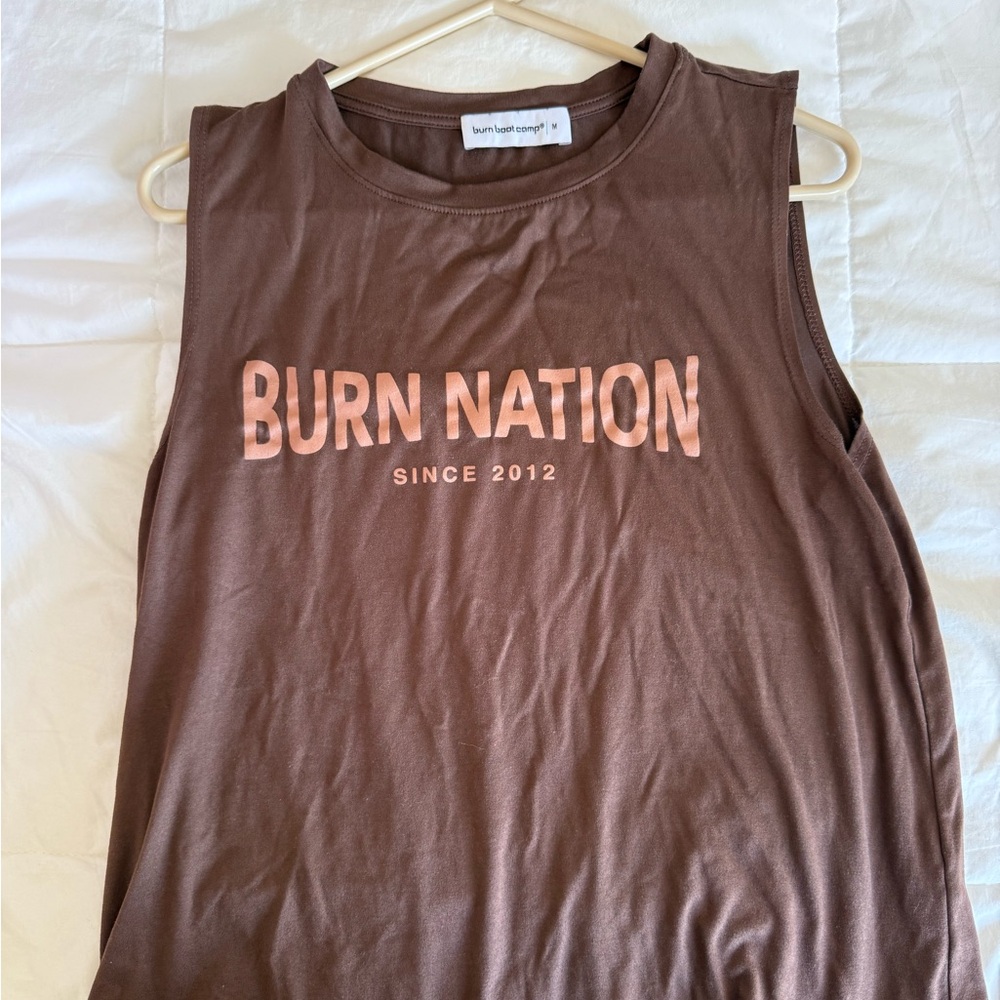 Burn Nation Brown Muscle Tee
